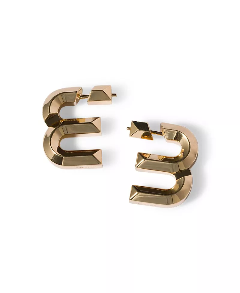 Miu Miu Metal Earrings, Gold