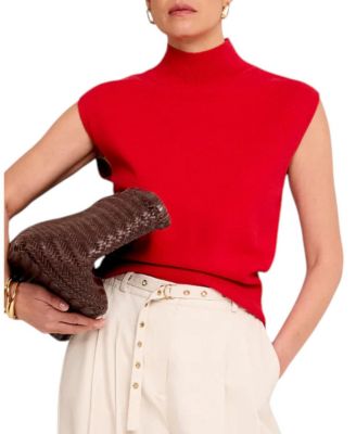  Women's Wool Blend Sleeveless Knit Top