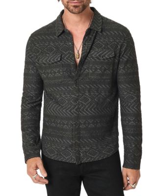Glover Cotton Blend Textured Wester Pocket Shirt