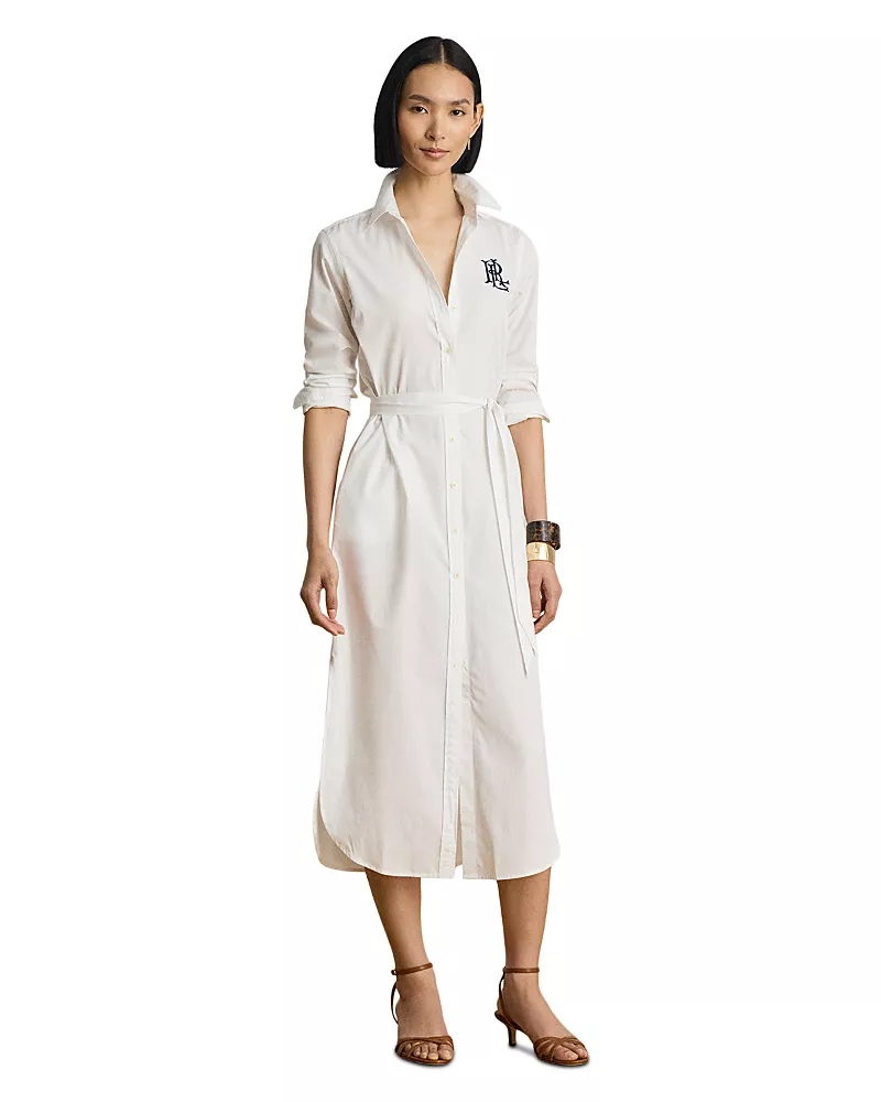 Lauren Ralph Lauren Cotton Broadcloth Shirtdress
