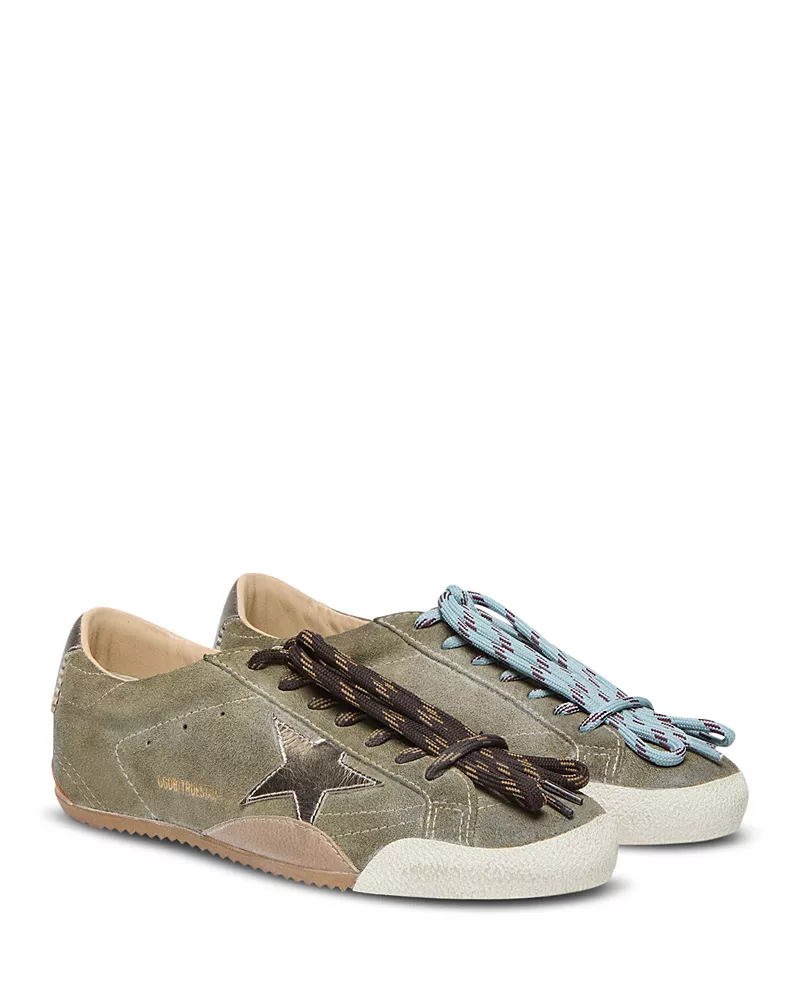 Golden Goose Women's True Star Suede & Leather Low Top Sneakers