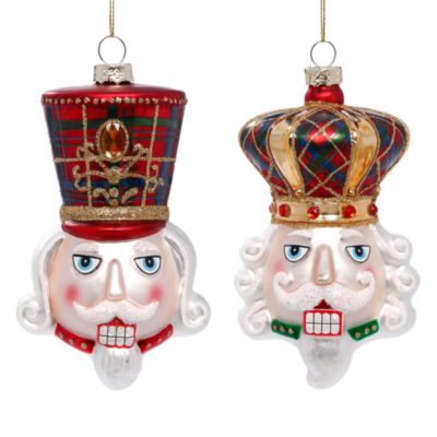 Festive King Nutcracker Ornament, Set of 6