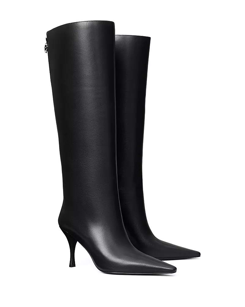 Tory Burch Women's Charlie Leather Knee High Boots