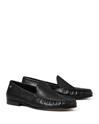 Women's Classic Ruched Leather Loafers