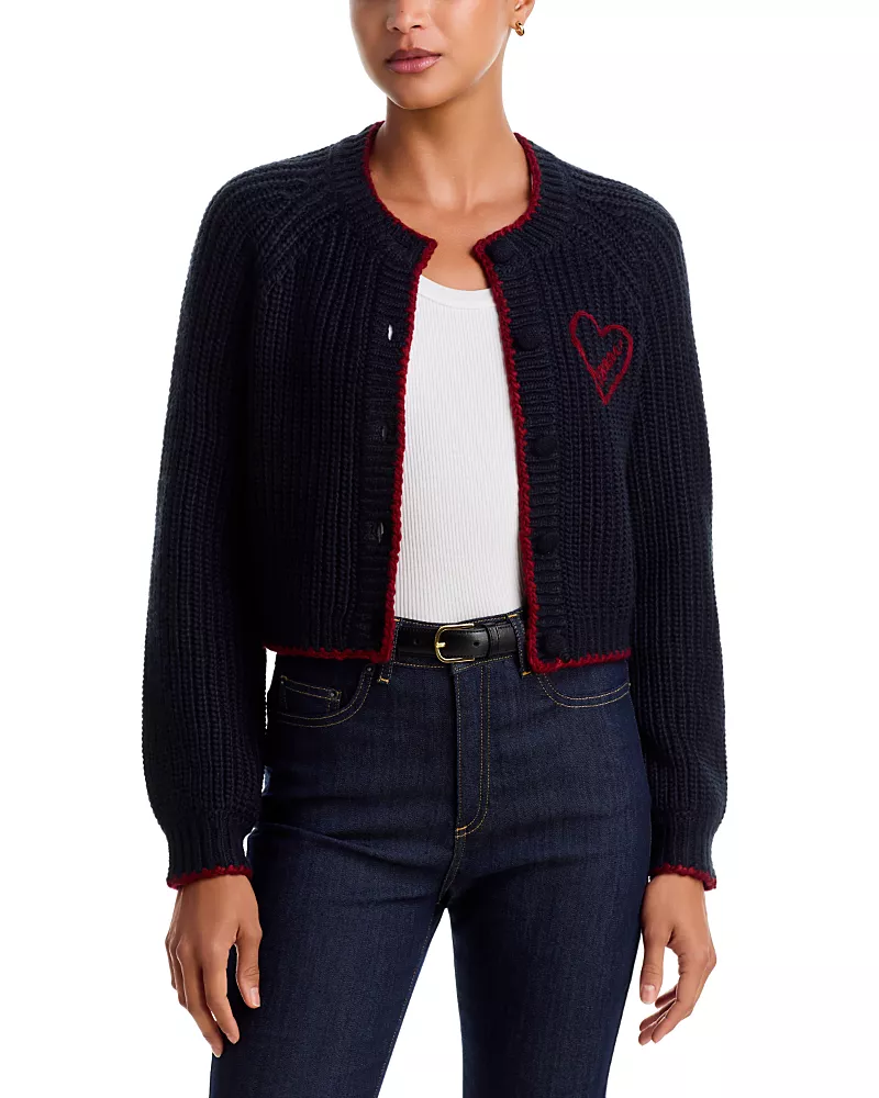 Cinq a Sept Millie Crewneck Cardigan Sweater