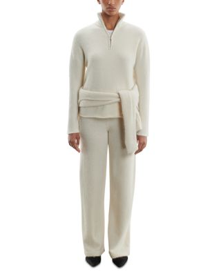 Alpaca Blend Half Zip Mock Neck Top