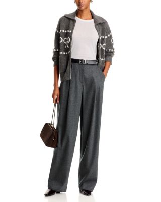 Rails Rhea Zip Front Bow Knit Cardigan | Bloomingdale's Women
