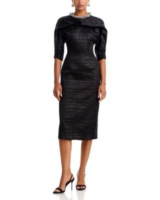 Ashleigh Embellished Satin Midi Dress