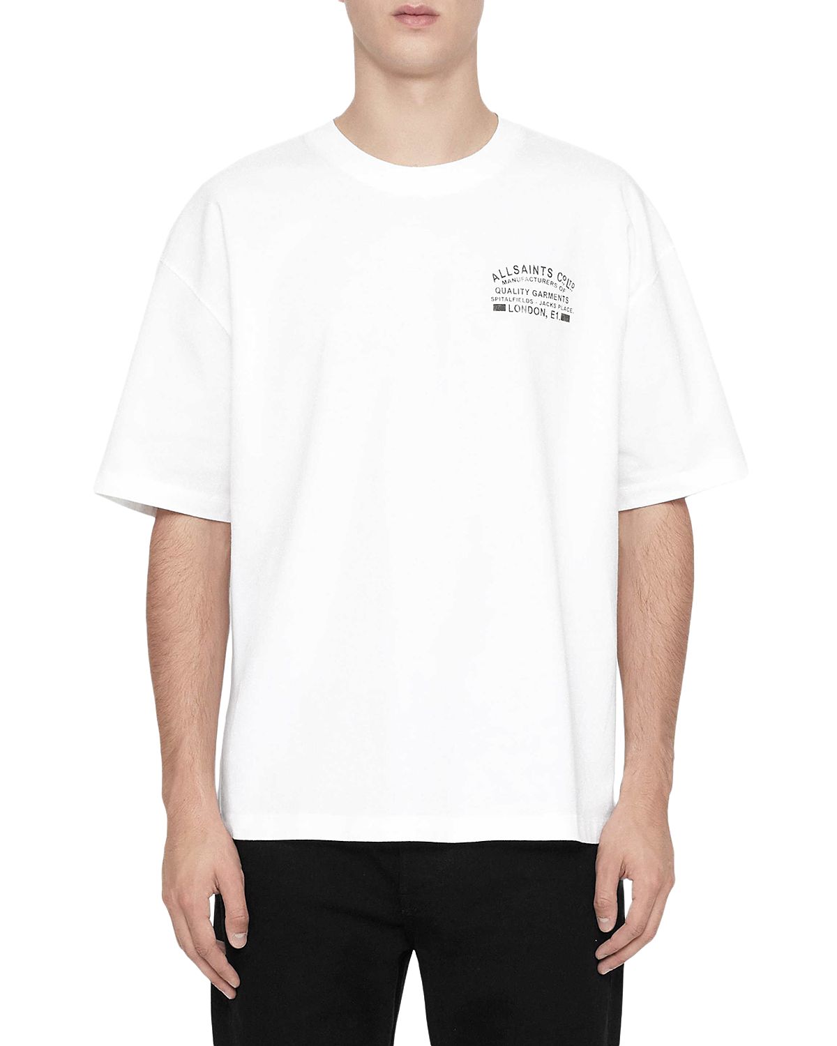 Allsaints Cotton Relaxed Logo Graphic Crewneck T-Shirt