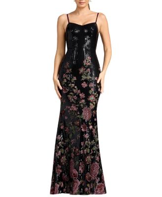  Giovanna Embellished Sequin Floral Mermaid Gown