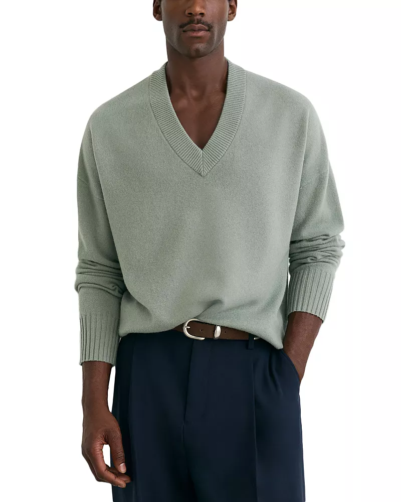 Reiss Alberz Wool & Cashmere V Neck Sweater