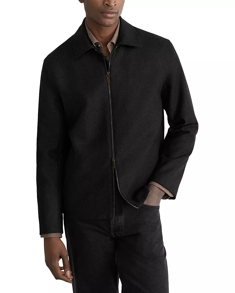 Eton Wool Harrington Full Zip Jacket