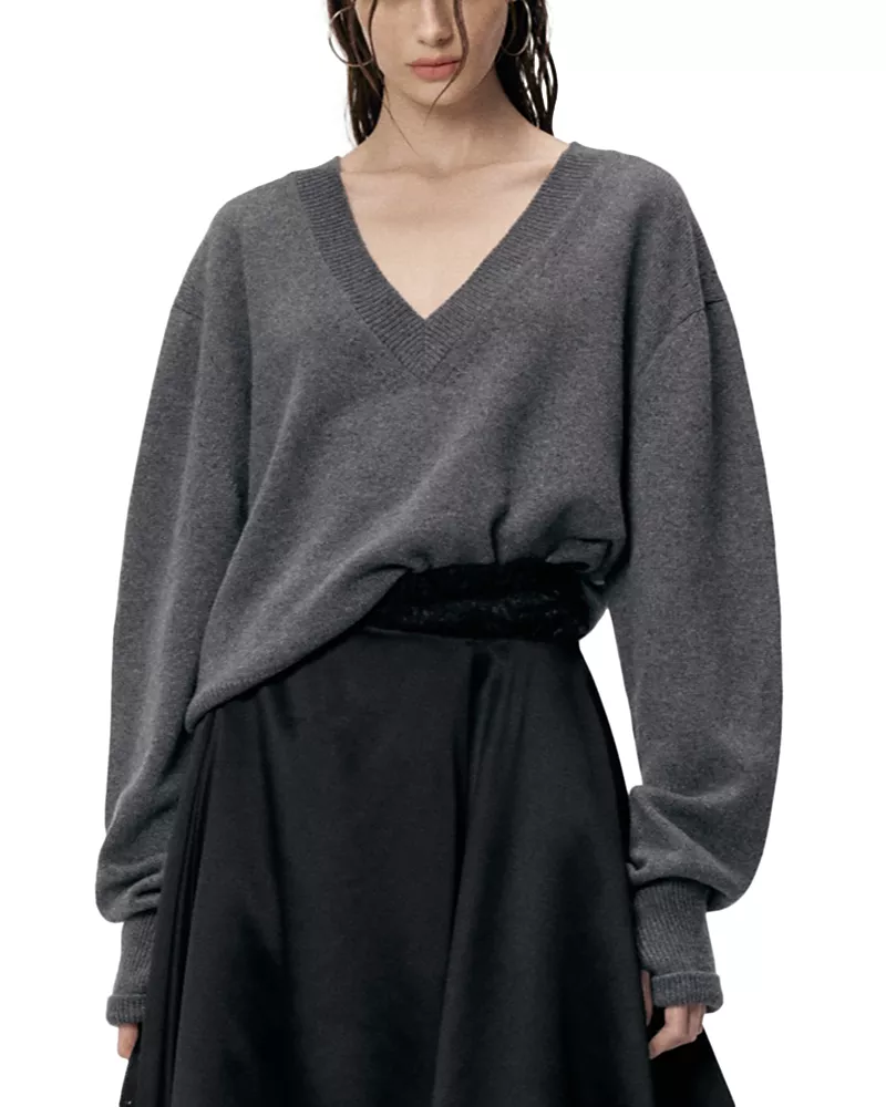 L'Emiune Wool & Cashmere V Neck Sweater