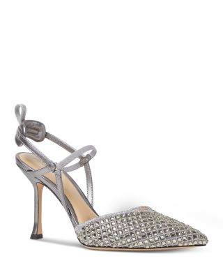 Women's Quadra Embellished Leather Slingback Pumps