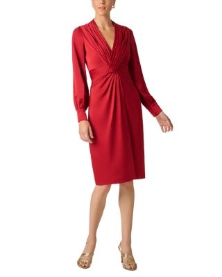 Pleated Satin Dress