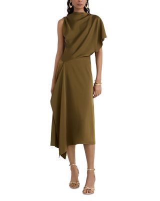 Naomi Matte Satin Asymmetric Dress