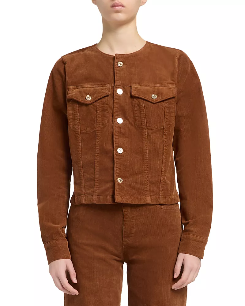 7 For All Mankind Vicky Corduroy Trucker Jacket