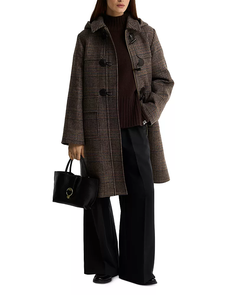 Barbour Melody Check Wool Duffle Coat