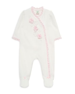 Girls' Velour Flowers Footie - Baby