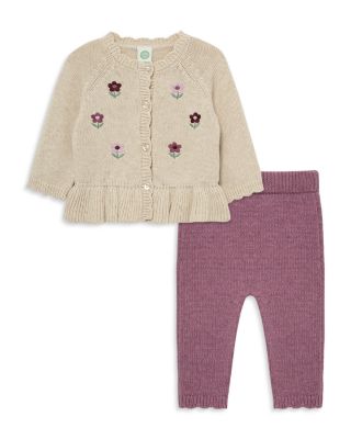 Girls' Flowers Cotton Sweater Set - Baby