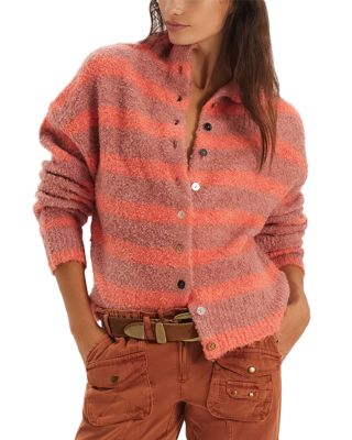 Button Collection Mock Neck Cardigan Sweater