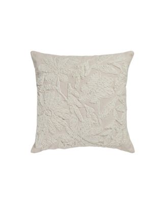  Tabitha 24" Euro Size Square Embroidered Pillow, 24"W x 4"D x 24"H