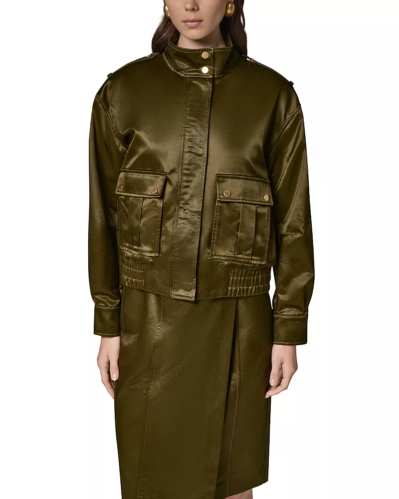 Donna Karan New York Patch Pocket Bomber Jacket