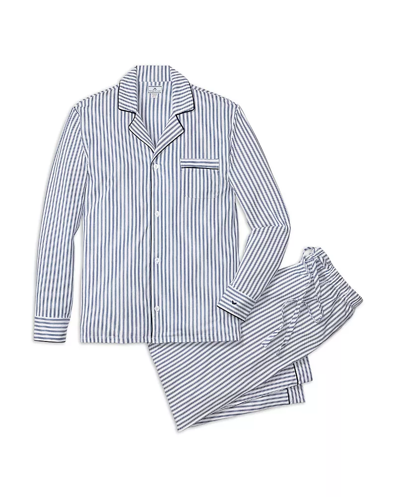 Petite Plume French Ticket Cotton Stripe Pajama Set