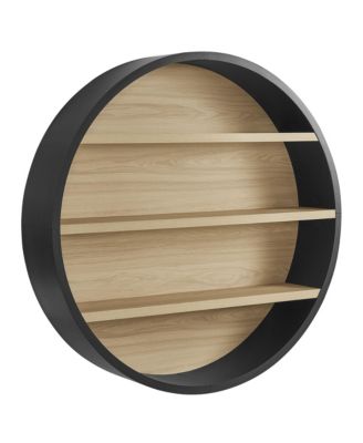  Romy 47" Round Wall Book Shelf