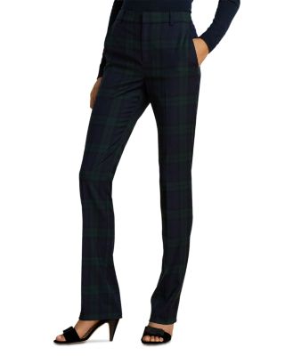 Black Watch Plaid Twill Straight Pants