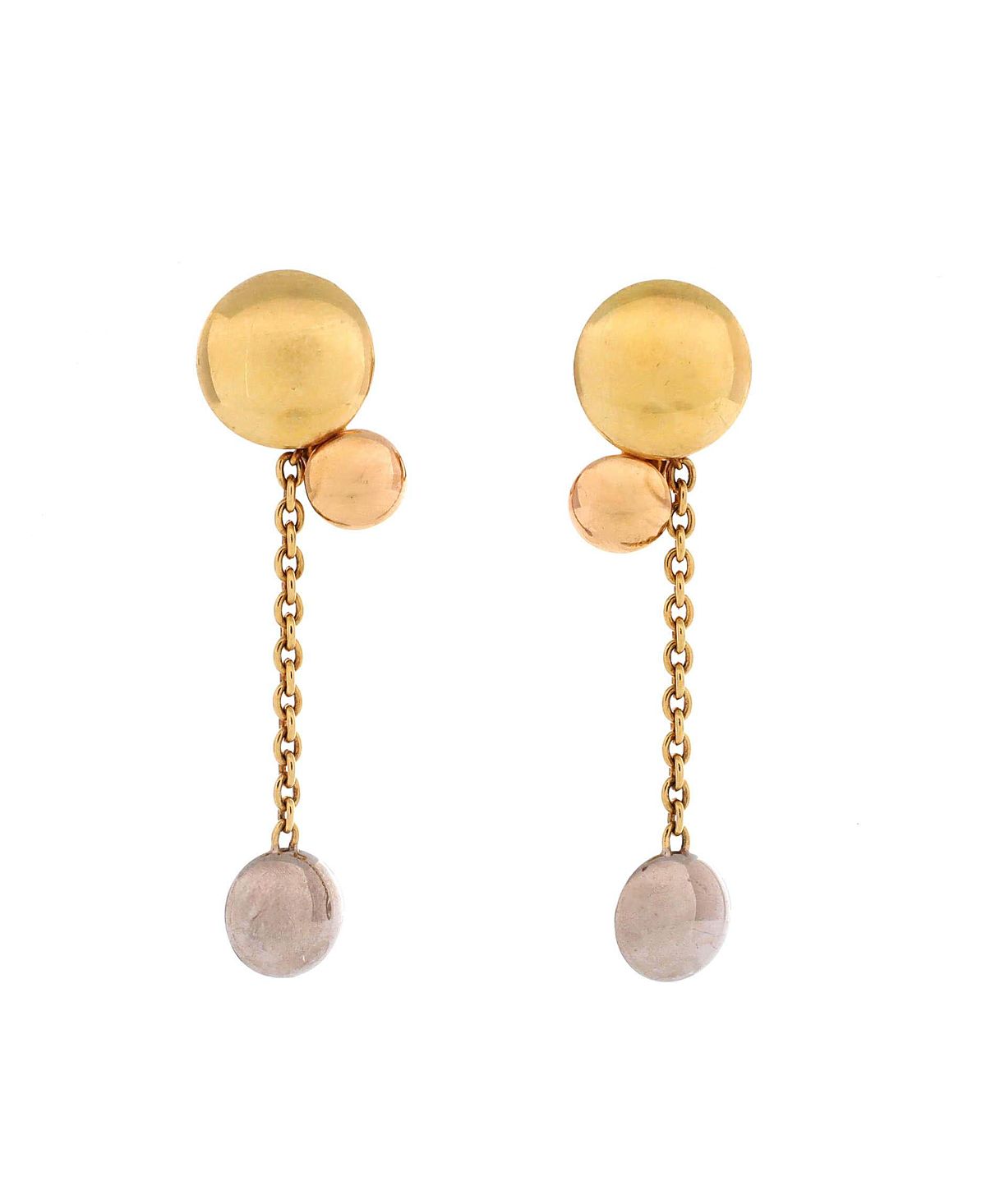 Pre-Owned Cartier Sweet Trinity Drop Earrings 18K Tricolor