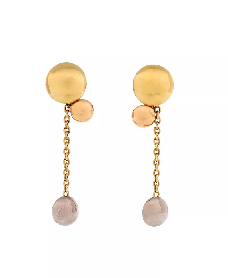 Pre-Owned Cartier Sweet Trinity Drop Earrings 18K Tricolor Gold