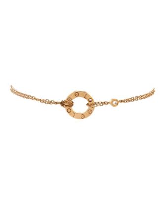  2 Diamonds Love Bracelet 18K Gold with Diamonds