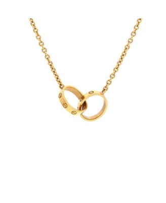  Love Interlocking Necklace 18K Gold, 17.25"