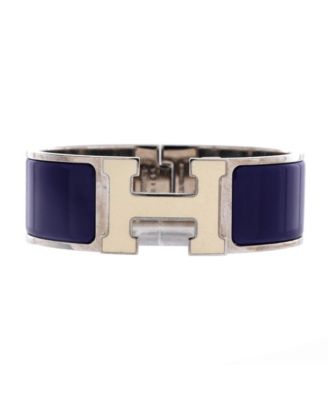 Pre-Owned Hermes Wide Clic Clac H Bracelet Metal and Enamel