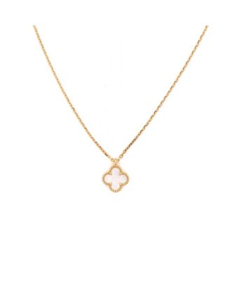 Pre-Owned Van Cleef & Arpels Sweet Alhambra Pendant Necklace 18K Gold and Mother of Pearl, 15