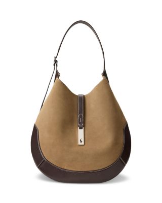 Polo ID Large Suede Shoulder Bag