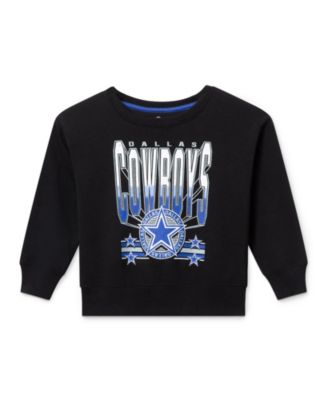 Junk Food Clothing Unisex Kids Nfl Dallas Cowboys Drop Shoulder Crew Fleece - Little Kid, Big Kid