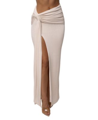 Muse Draped Maxi Skirt