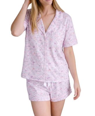 Hamptons Women's Button Front Short Pajama Set