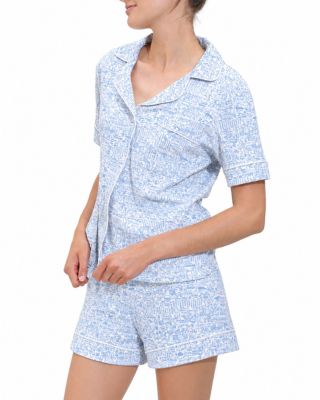  Women's Nantucket Button Front Short Pajama Set