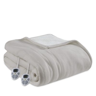 Serta Fleece to Sherpa Heated Blanket, Queen
