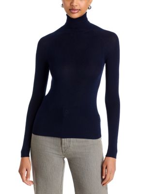 Majestic Filatures Merino Wool & Silk Micro Rib Turtleneck Tee