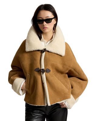 Shearling Toggle Swing Jacket