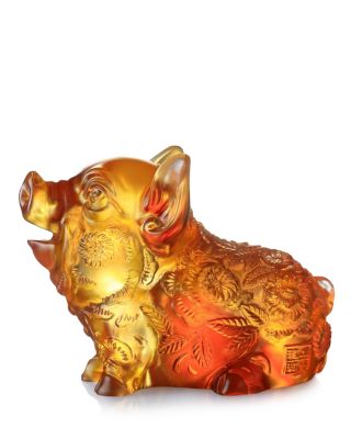 Limited Edition Piglet of Fortune Crystal Glass Figure