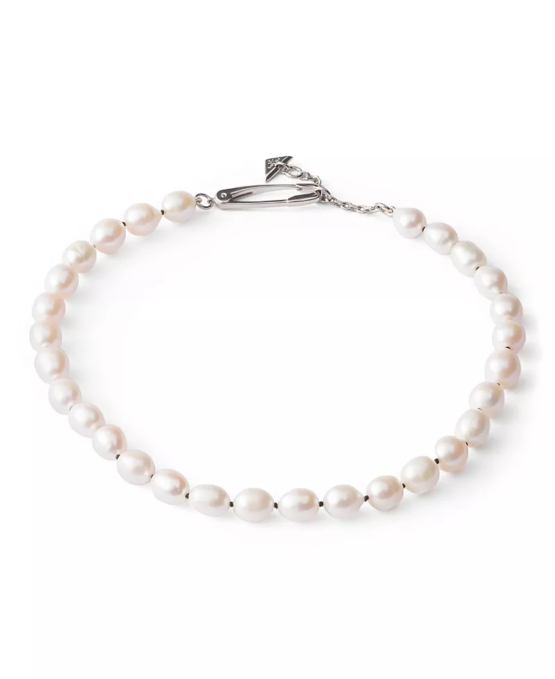 Prada Metal and Pearl Necklace
