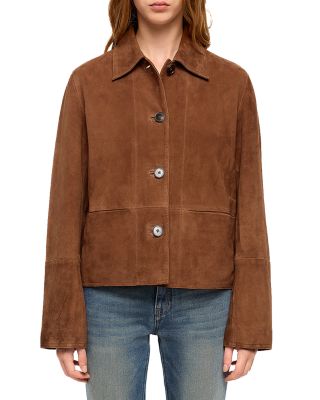 Lessa Suede Button Front Jacket