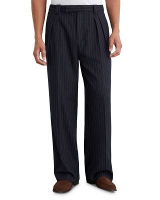 Relaxed Fit Fund Pleated Pinstripe Trousers