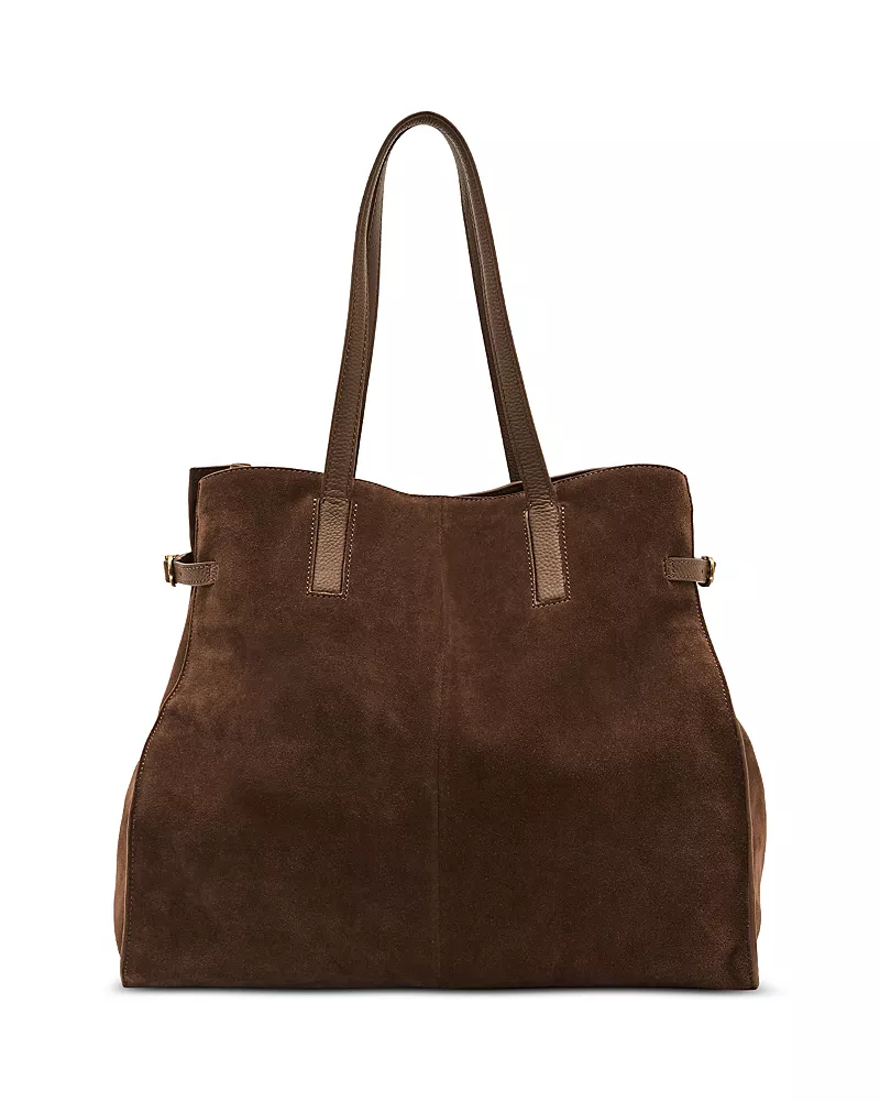 Reiss Indigo Oversized Suede Tote