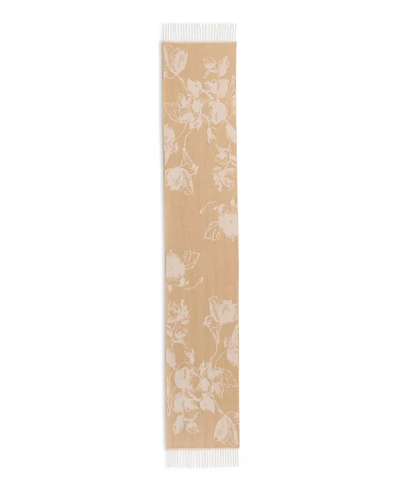 Amicale Woven Floral Cashmere Scarf